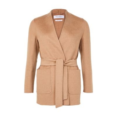 Max Mara Harold Belted Coat In Brown