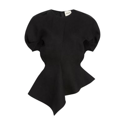 Khaite Rumi Short-sleeved Top In Black