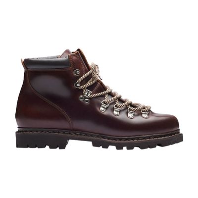 Paraboot Round Toe Hiking Boots In Black