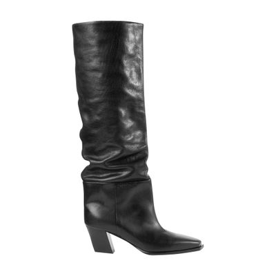Jimmy Choo Hart 60 Knee High Boots In Calf Leather In Black