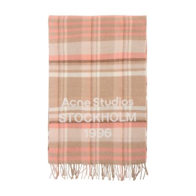 Acne Studios格纹标志围巾