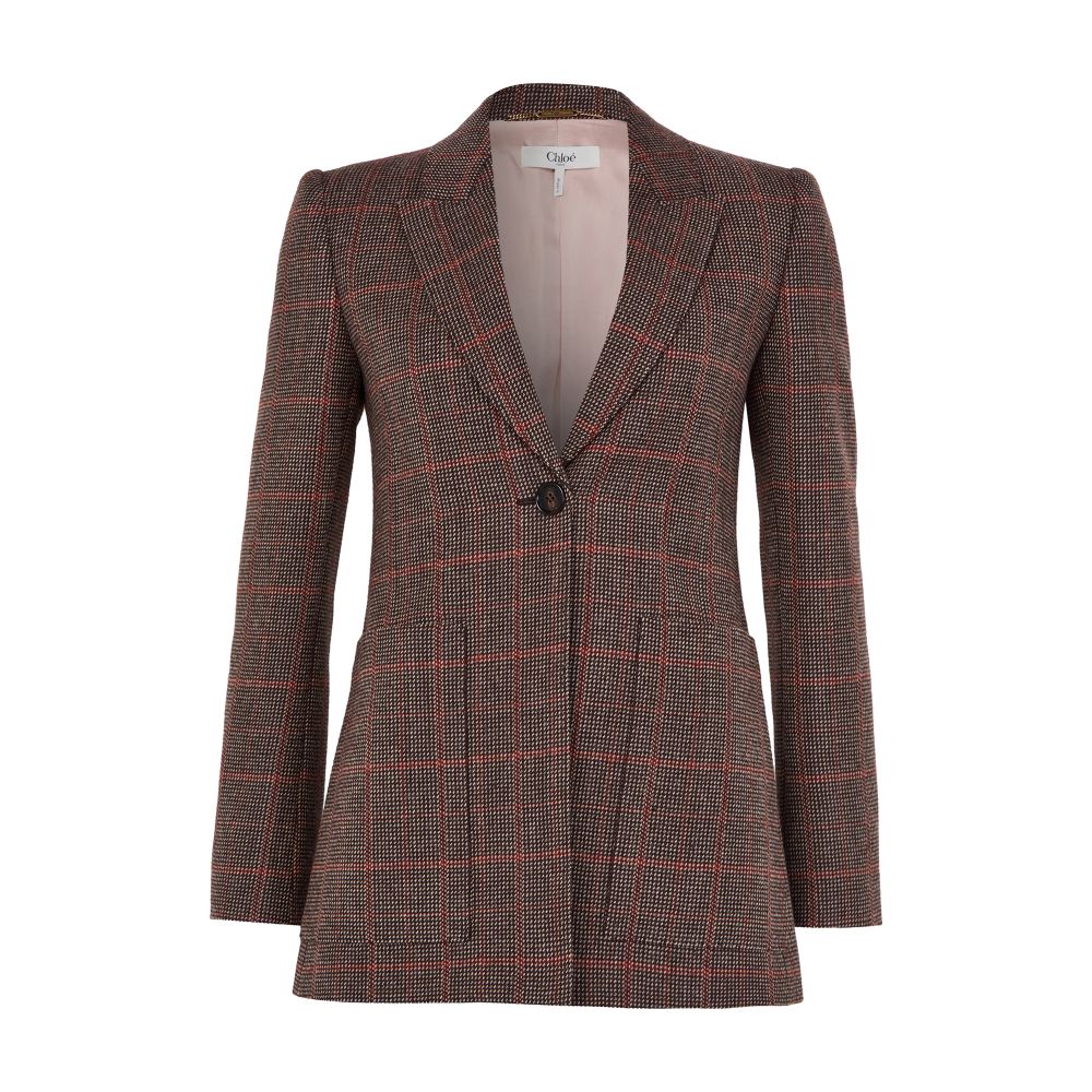 Simple breasted wool blazer thumbnail 7