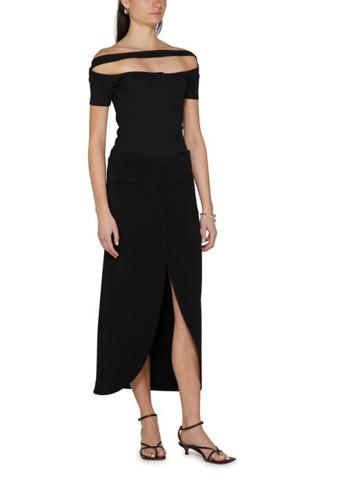 COURREGES Ellipse tailored long skirt