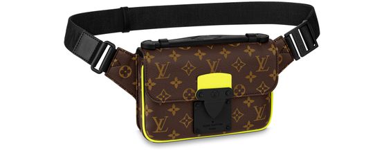 S Lock Slingbag Monogram Macassar - Men - Bags