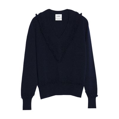 Barrie Romantic Timeless Cashmere Round Neck Pullover In Blue