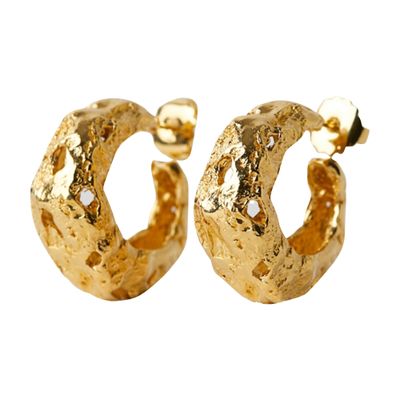 Paola Sighinolfi Galia Cut-out Hoop Earrings In Gold