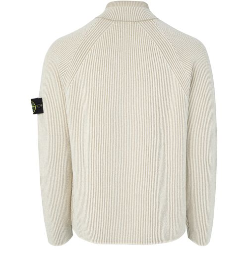STONE ISLAND Compass patch half-zipped knitted jumper