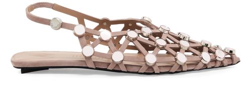 THE ATTICO Grid ballet flats
