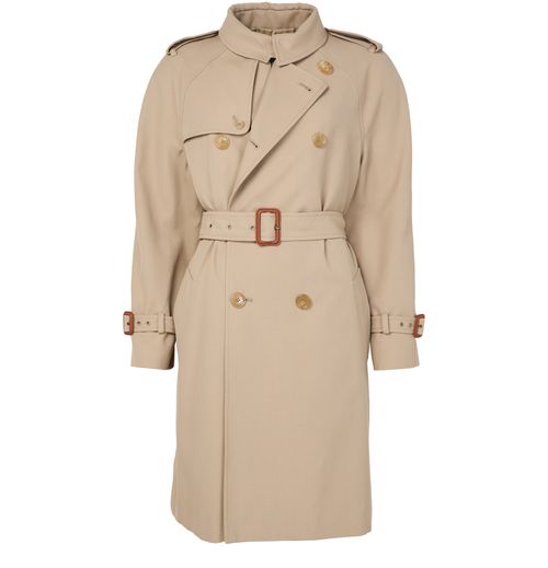 CELINE Trench coat in cotton and wool gabardine