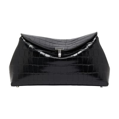 Totême T-lock Clutch Bag In Black