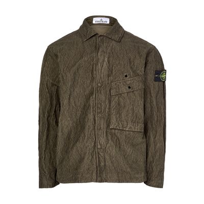 Stone Island Long Sleeved Shirt In Green
