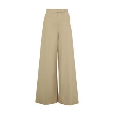Max Mara Fnish Wide-leg Pants In Green