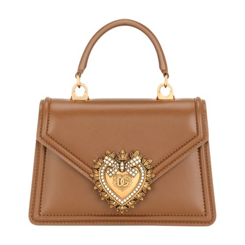 Dolce & Gabbana Small Devotion Top-handle Bag In Cammello_3