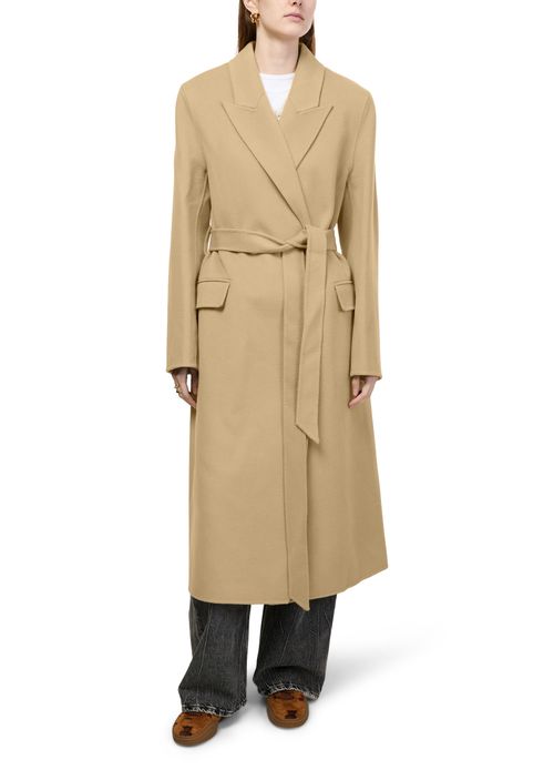 ACNE STUDIOS Long belted coat in cashmere blend