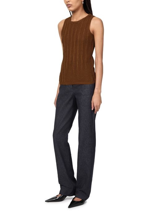 MAX MARA Venusia linen knitted tank top