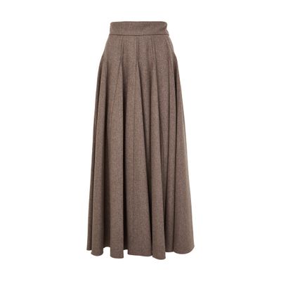 Max Mara Bellico Maxi Skirt In Gray