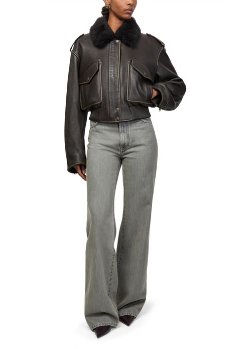 ACNE STUDIOS Leather bomber jacket