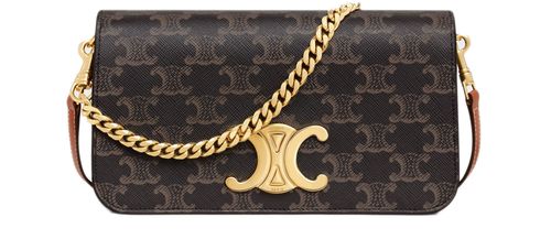 CELINE MULTI POCHETTE Triomphe标志印花牛皮革袖珍包