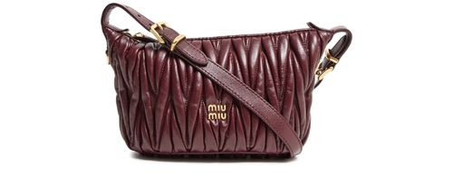 MIU MIU Pochette matelassée en cuir nappa