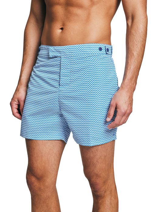 FRESCOBOL CARIOCA Tailored swim shorts copacabana print