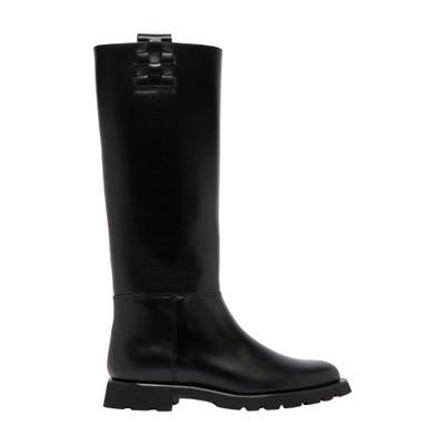 Hereu Anella High Leather Boot In Black