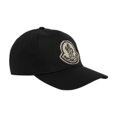 Moncler Baseball Cap In Black