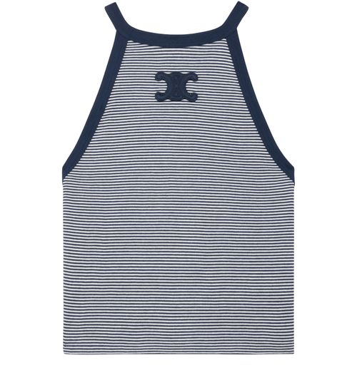 CELINE Triomphe tank top in striped jersey