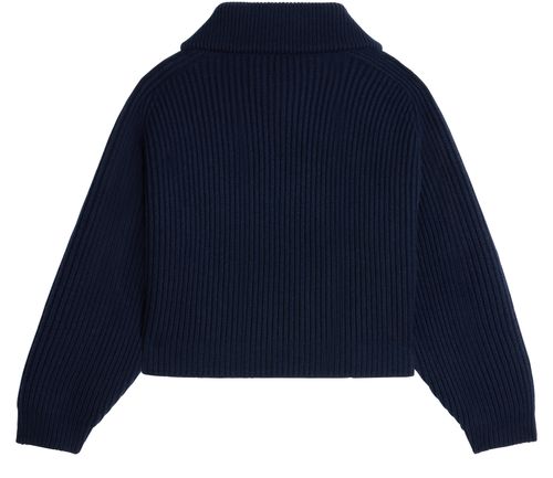 CELINE Vareuse sweater in ribbed wool and cashmere