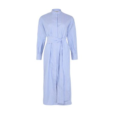 S Max Mara Celeste Oxford Cotton Shirt Dress In Blue