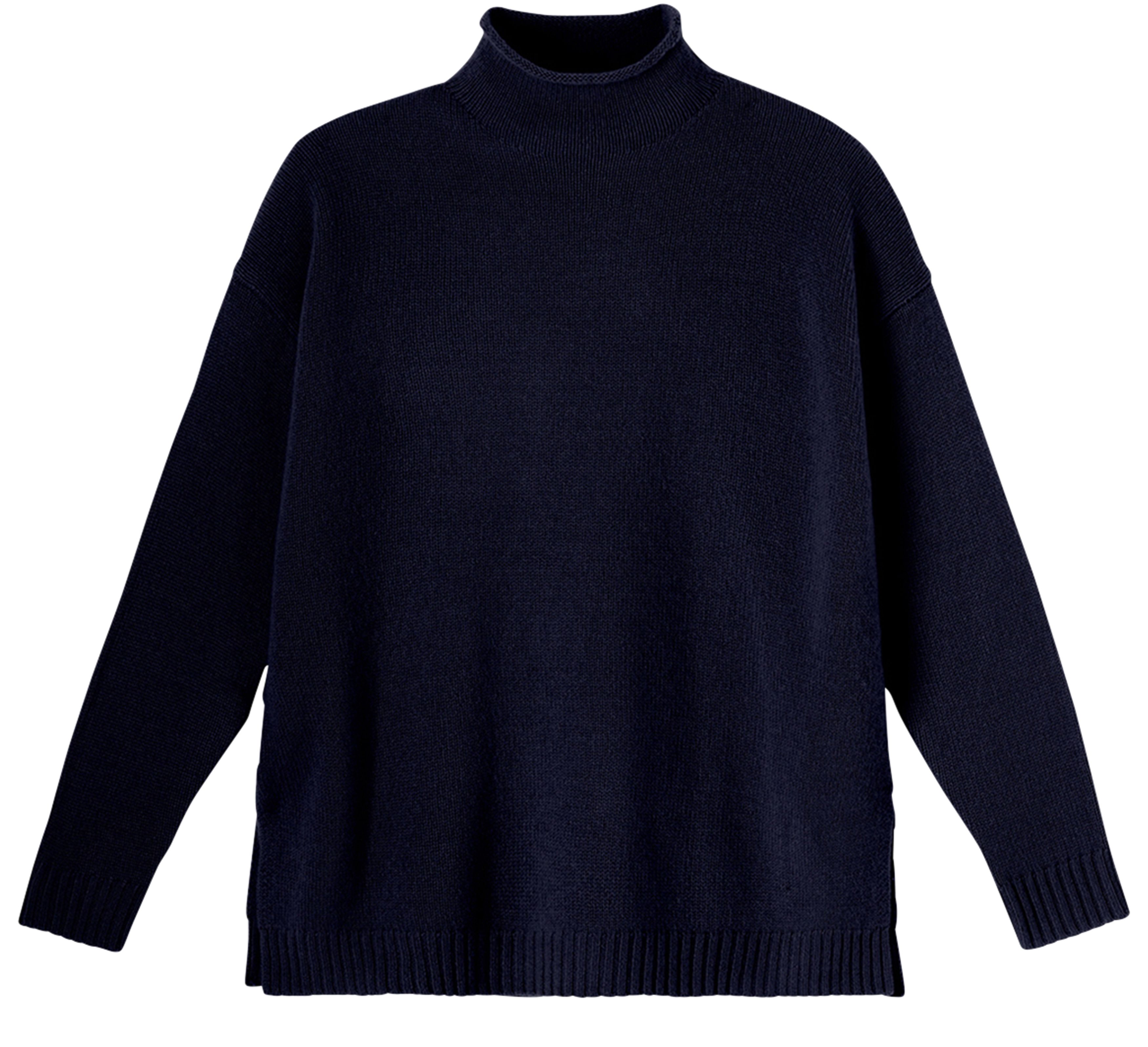Sweater with large high neck