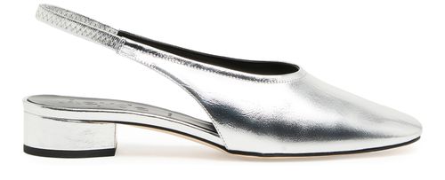 AEYDE Dua Crackle laminated calf leather pumps