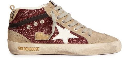 GOLDEN GOOSE Mid Star glittery sneakers