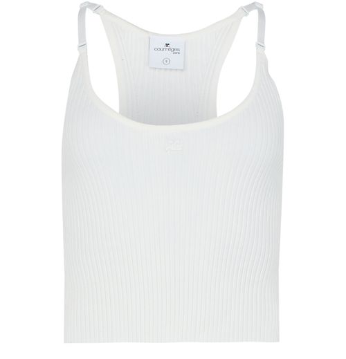 COURREGES Knitted Scuba vest top