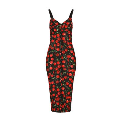 DOLCE & GABBANA STRETCH CALF-LENGTH CORSET DRESS