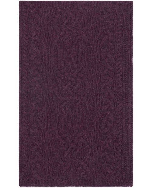 Bompard — Cashmere cable knit neck warmer (Purple)