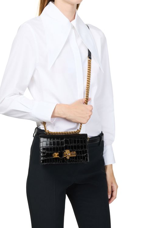 MCQUEEN Mini jewelled satchel