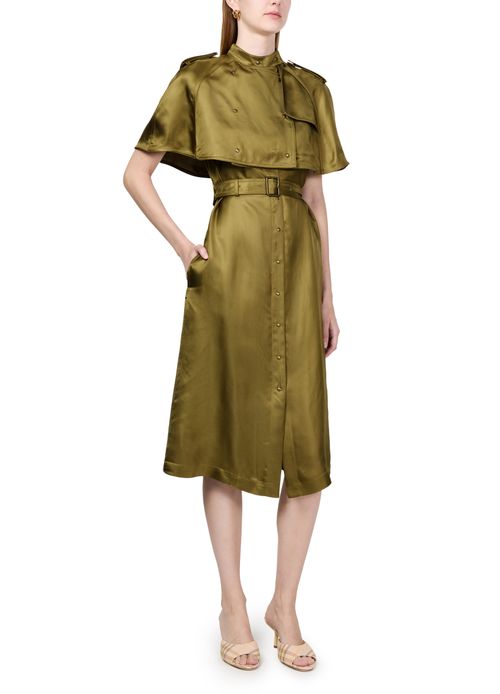 BURBERRY Cinched trench coat-style dress