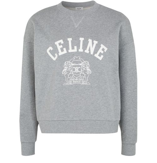 CELINE Blason sweatshirt in übergröße aus baumwollfleece