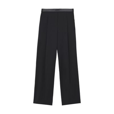 Straight wool trousers