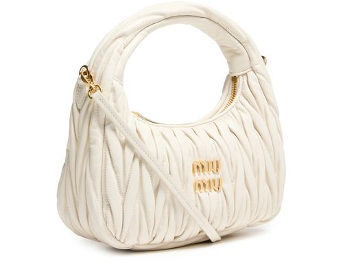 MIU MIU Wander quilted nappa leather hobo bag