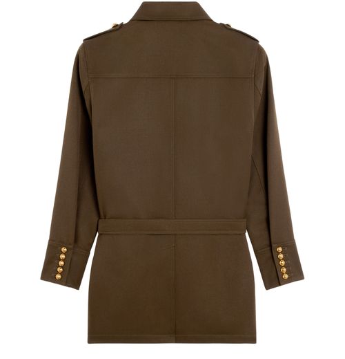 CELINE Saharienne jacket in diagonal wool