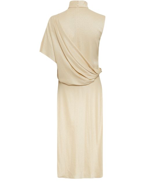 CELINE Draped dress in shiny viscose