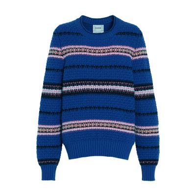 BARRIE STRIPED CHUNKY CASHMERE JUMPER