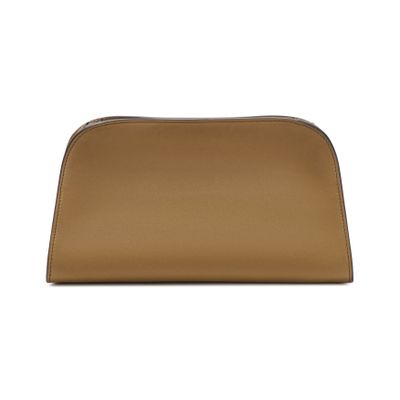 The Row Peggy Clutch In Brown