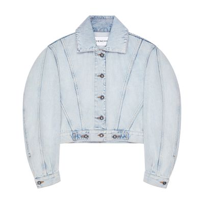 Givenchy Back-to-front Cocoon Jacket In Denim In Blue