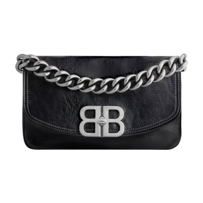 Balenciaga Bb Soft Small Flap Bag In Black