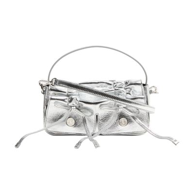 Acne Studios Multipocket Micro Bag Lux Metallic In Silver