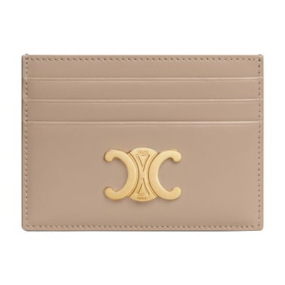 Card holder with flap Triomphe in shiny calfskin レディース