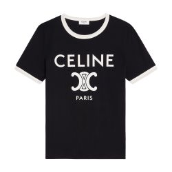 エディスマリン　スタッズ ロゴTシャツ 黒 1度着用 セリーヌ CELINE M