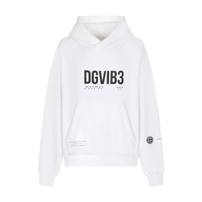Dolce & Gabbana Dgvib3 Print Hooded Sweatshirt In White